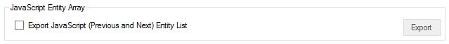JavaScript Entity Array Export Option