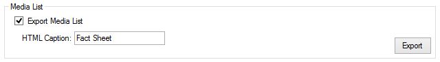 Media List Export Options
