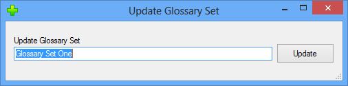 Edit Glossary Set name