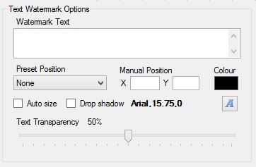 Text Watermark Options