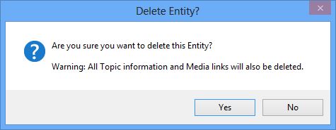 Delete Entity confirmation