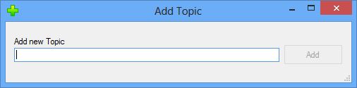 Add Topic dialog